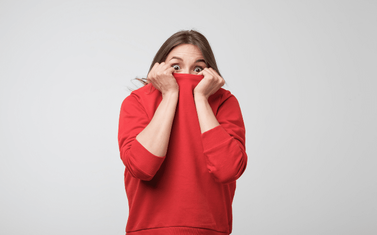 image of a woman having social anxiety 